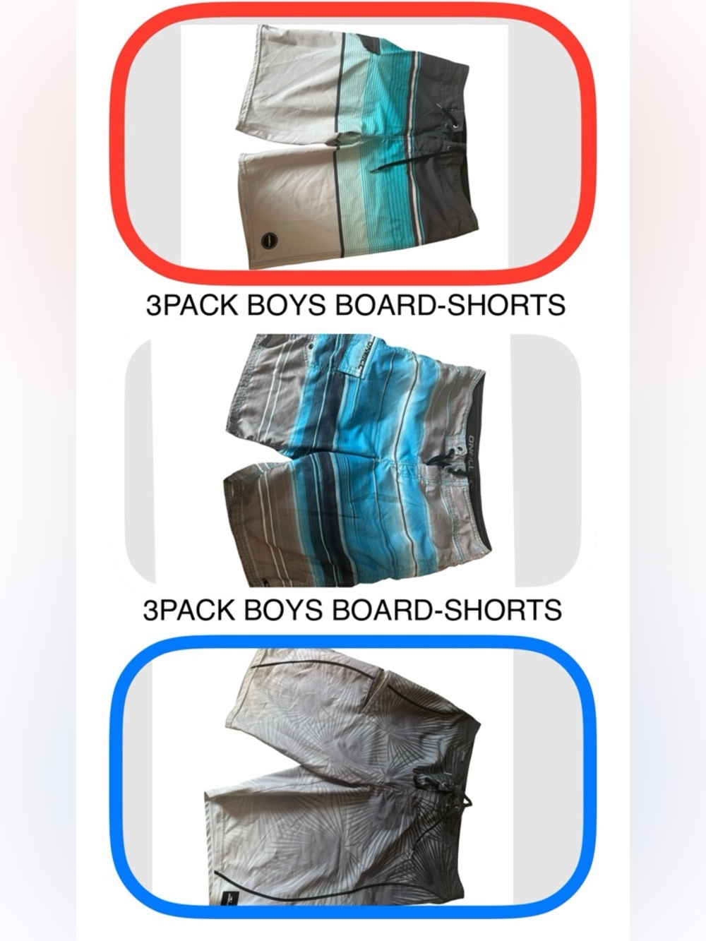 3PACK O’Neill Boys/Mens Board Shorts sizes 32&33